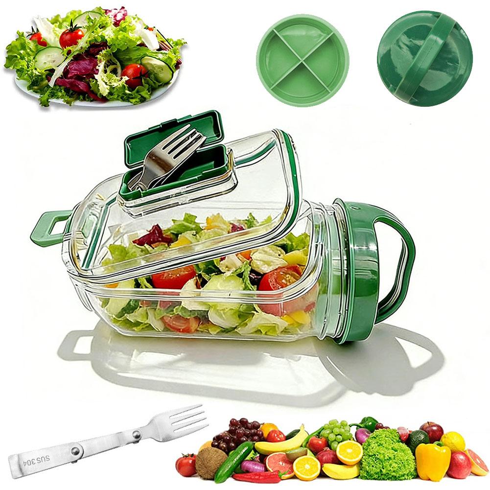Meal Prep List - Portable Salad Container Jar with Fork