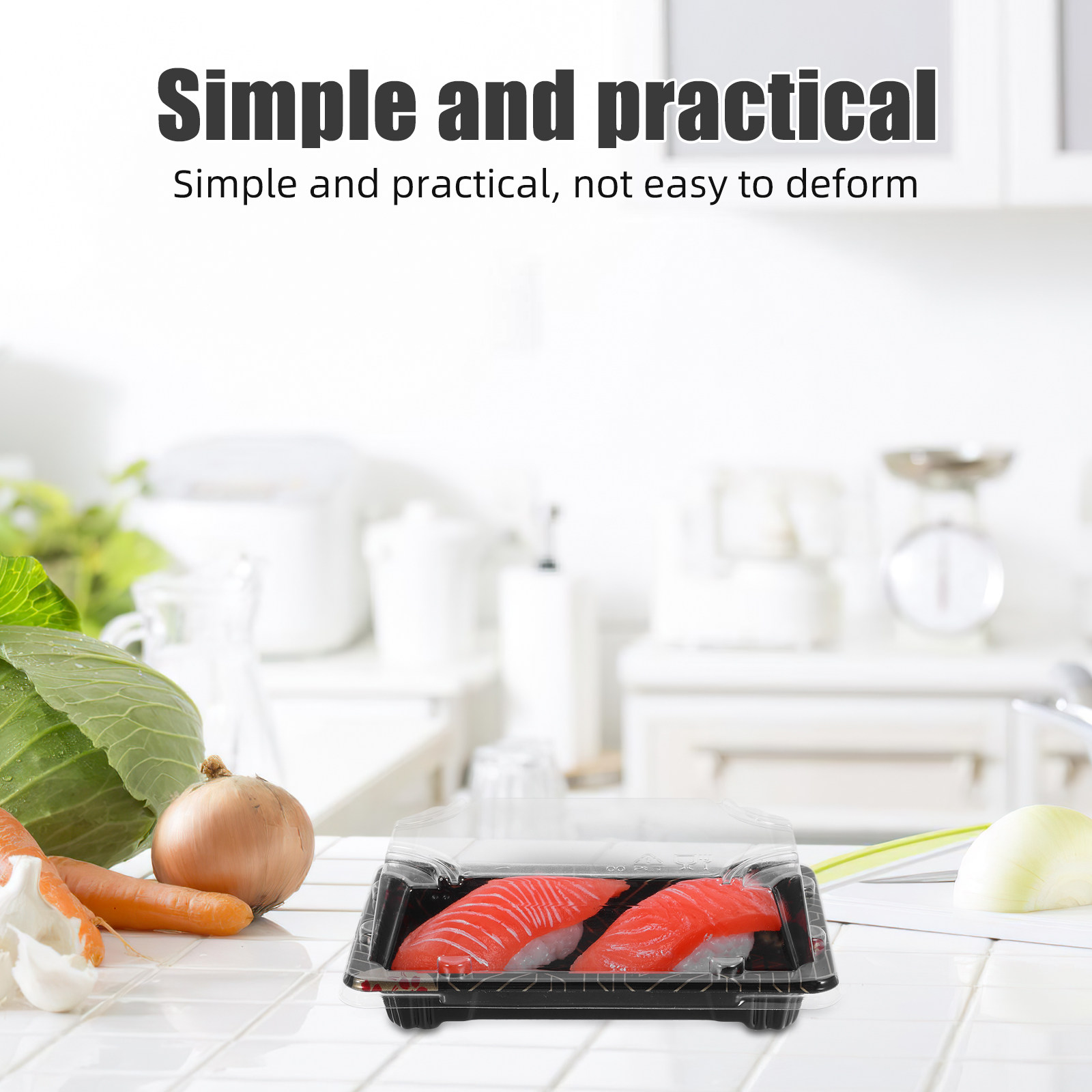 Meal Prep Japanese - 50Pcs Decorative Japanese Sushi Box with