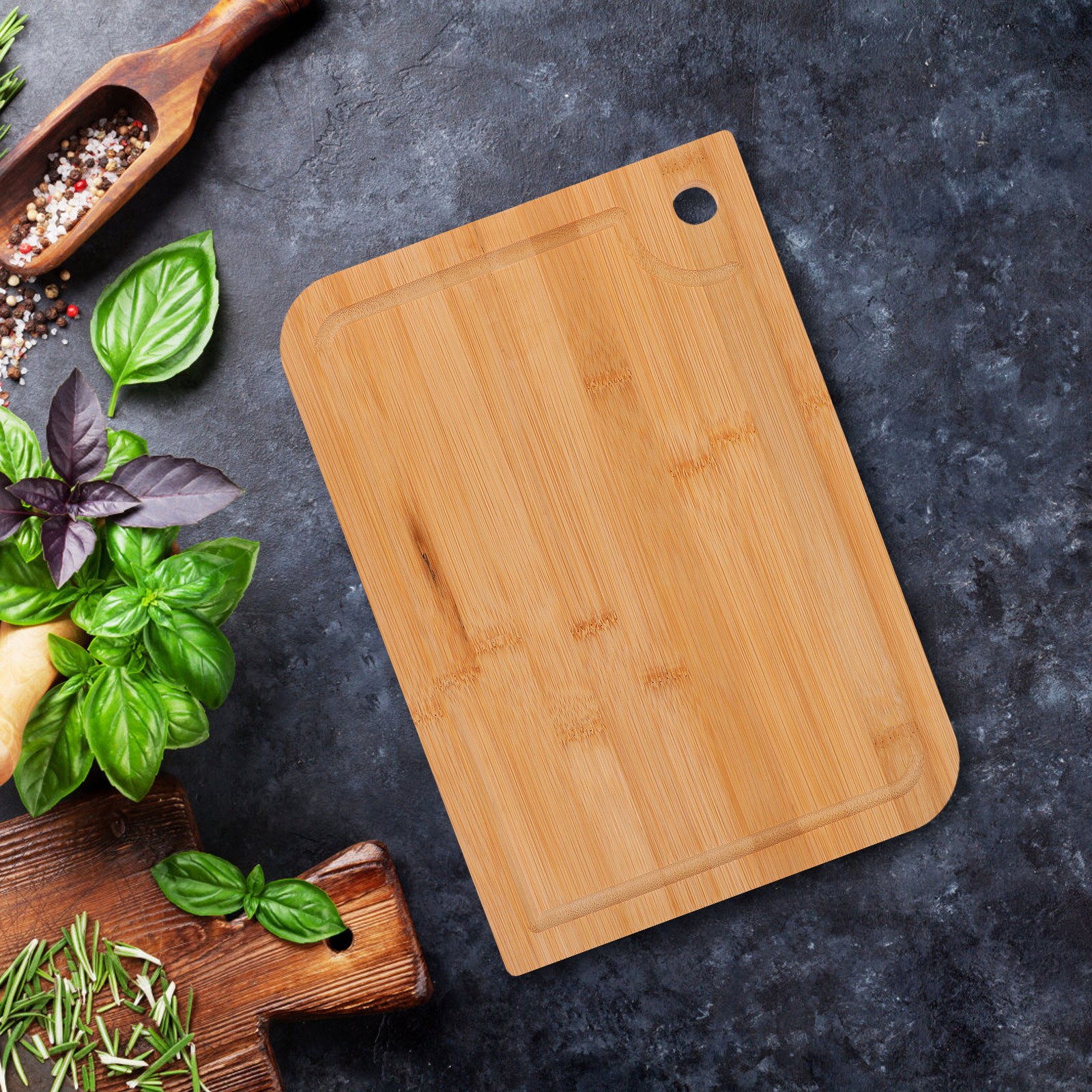 Food Prep Mat - Bamboo Cutting Board Large Dual Side