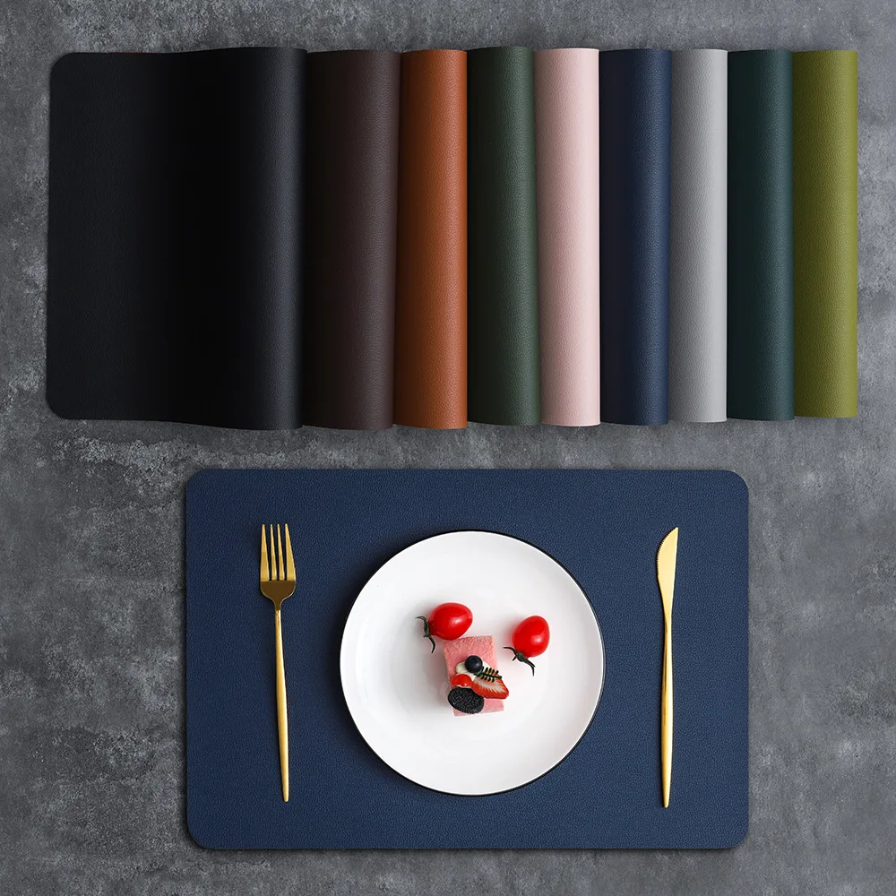 Food Prep Mat - PVC Double-sided Leather Dining Table Mat