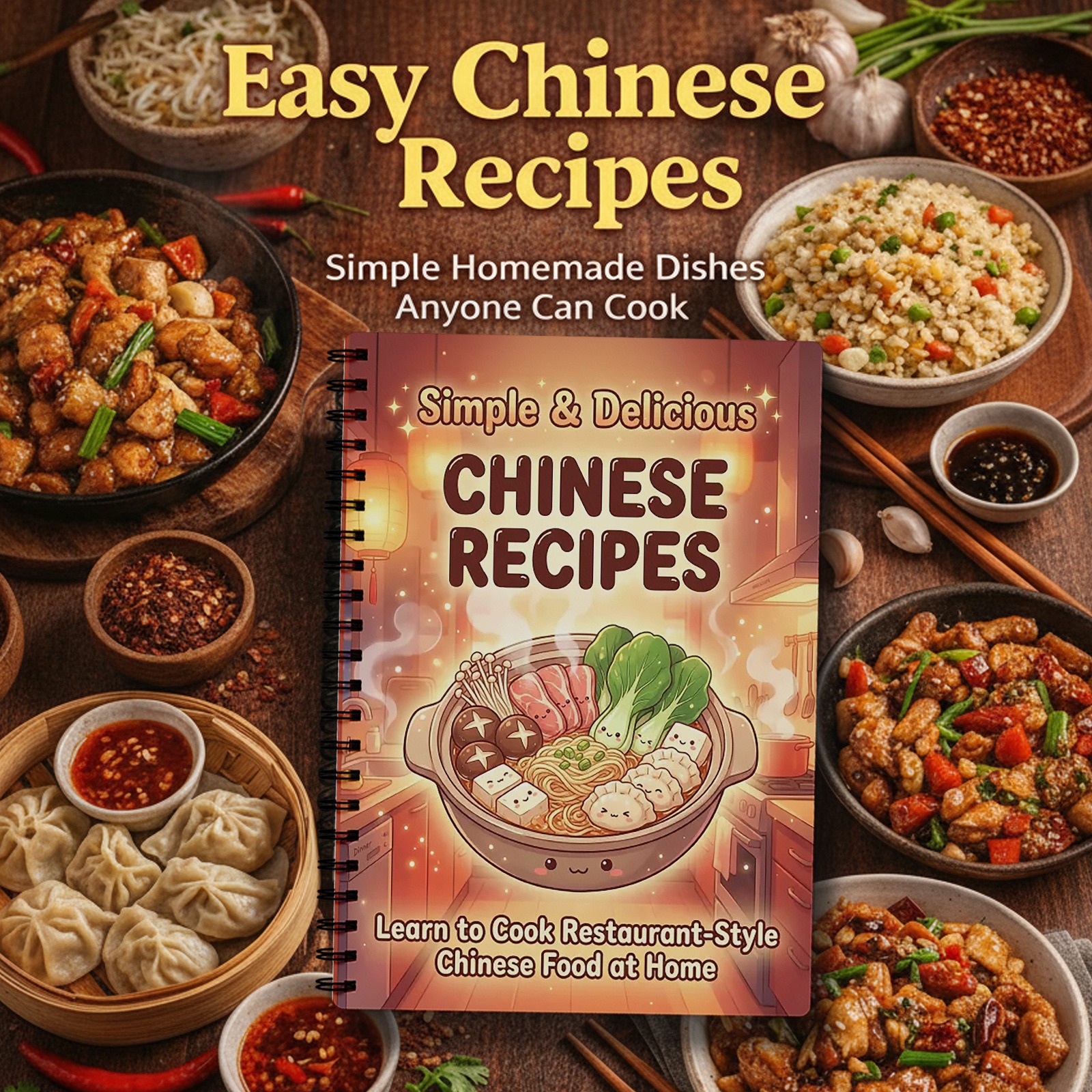 Meal Prep List - Chinese Home Cooking Recipe Notebook Step
