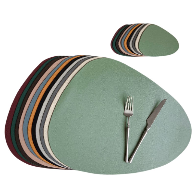 Food Prep Mat - 1/6/10sets Dining Table Placemats Washable Green