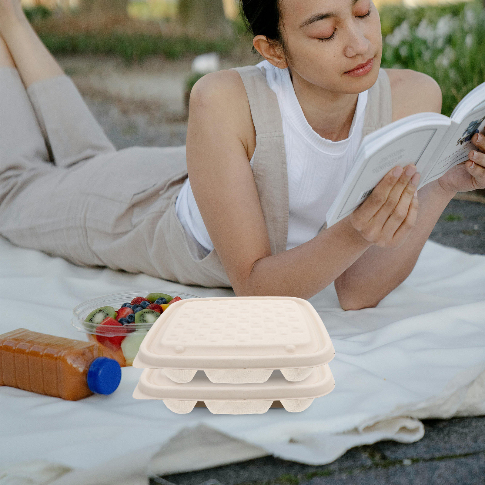 Meal Prep Restaurant - 10Pcs Disposable Divided Food Containers Heavy
