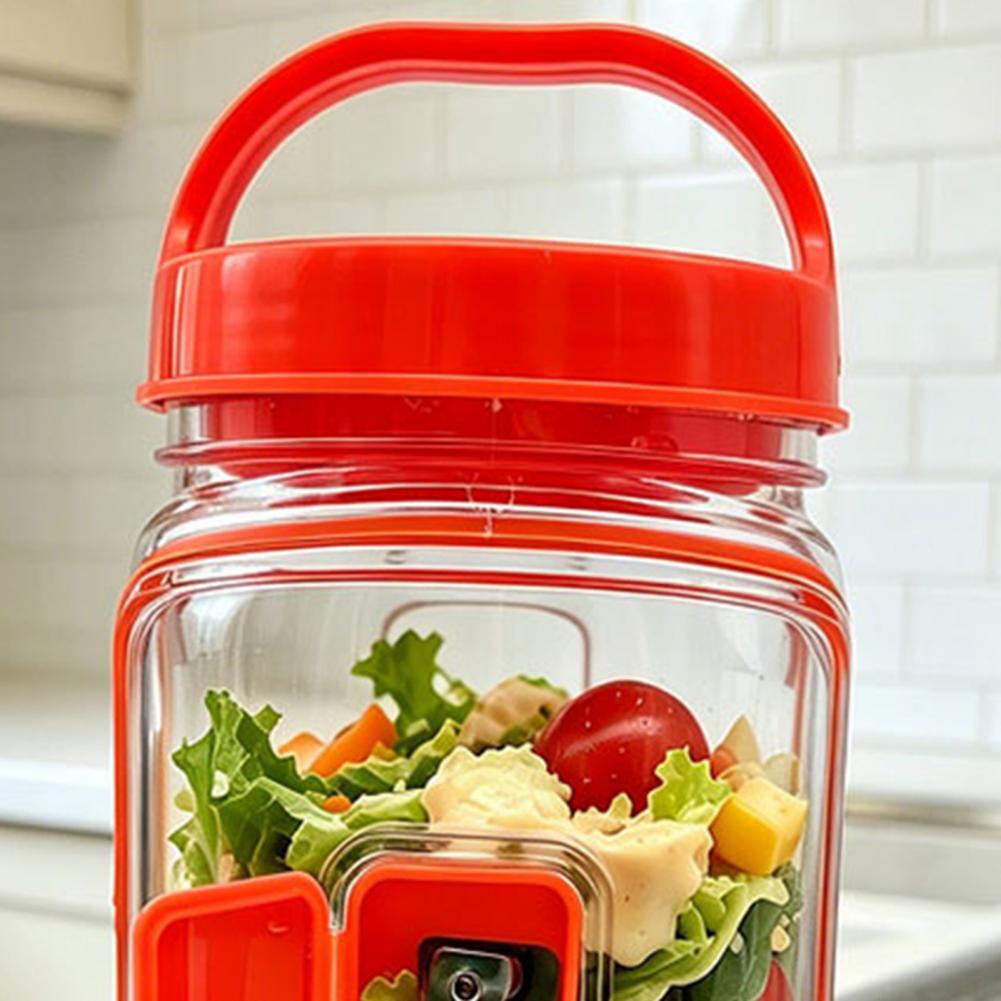 Meal Prep Jar Salad - Leakproof Side Open Salad Jar Dressing