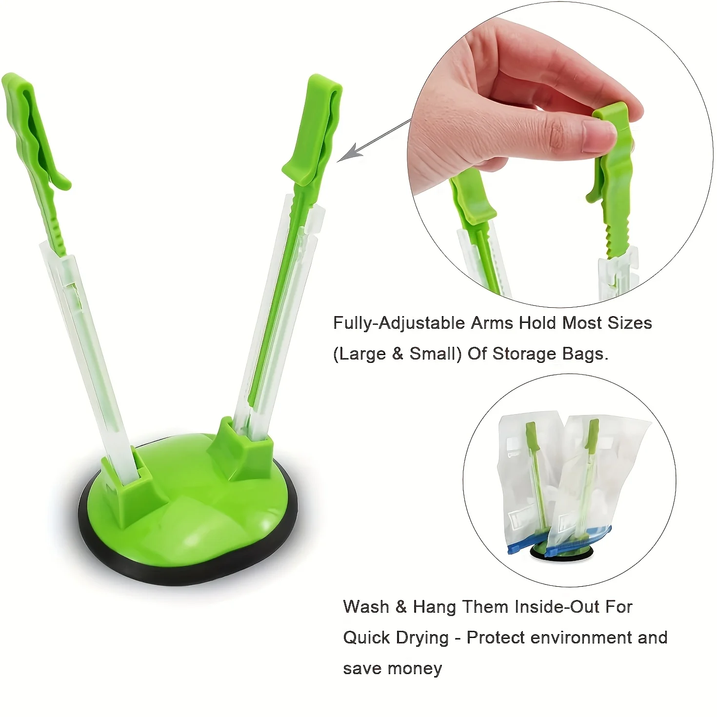 Zipper Bag Holder Plastic Adju - Meal Prep Chef のレビューと価格