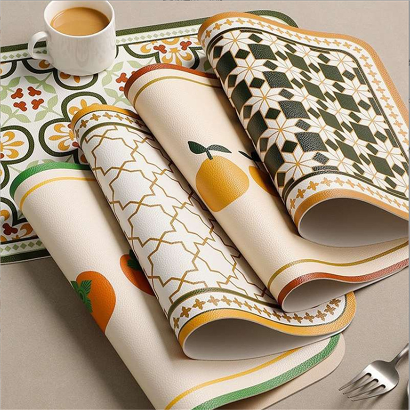 PU Retro Leather Placemat Oil  - Food Prep Mat のレビューと価格