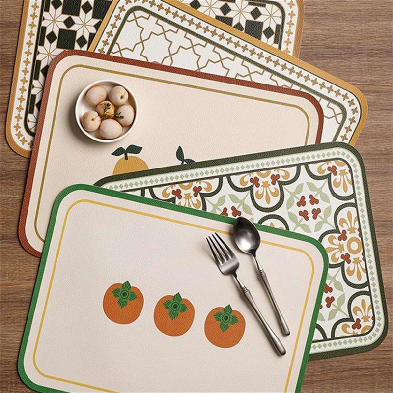 PU Retro Leather Placemat Oil  - Food Prep Mat のレビューと価格