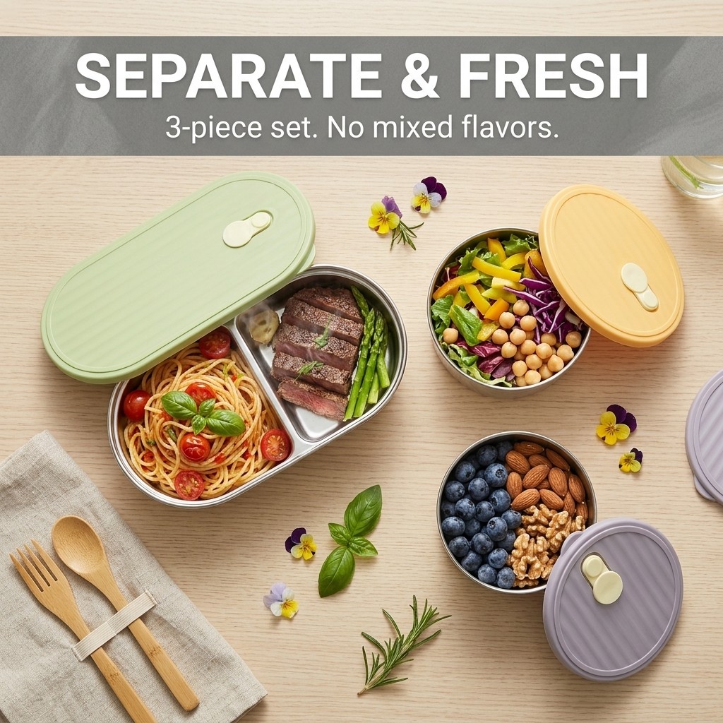 Microwavable 304 Stainless Ste - Meal Prep List のレビューと価格