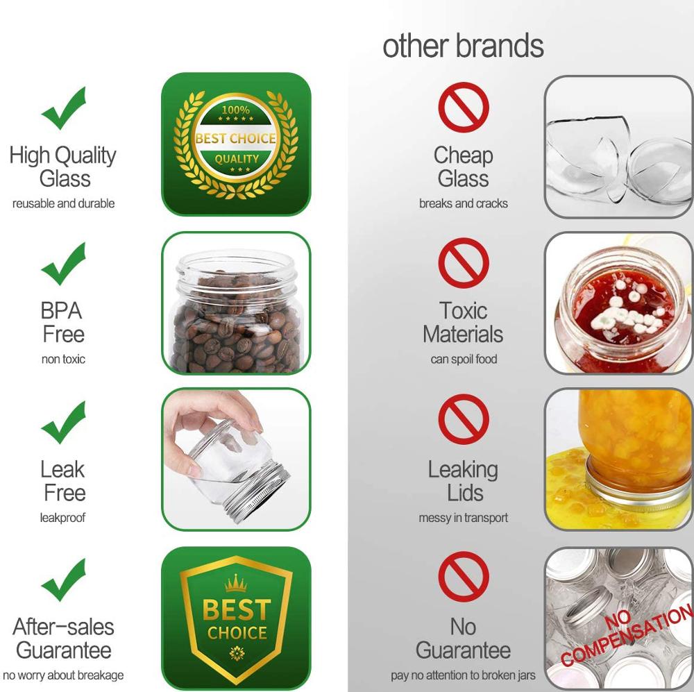 Regular Mouth Mason Jars and L - Meal Prep Jar Salad のレビューと価格