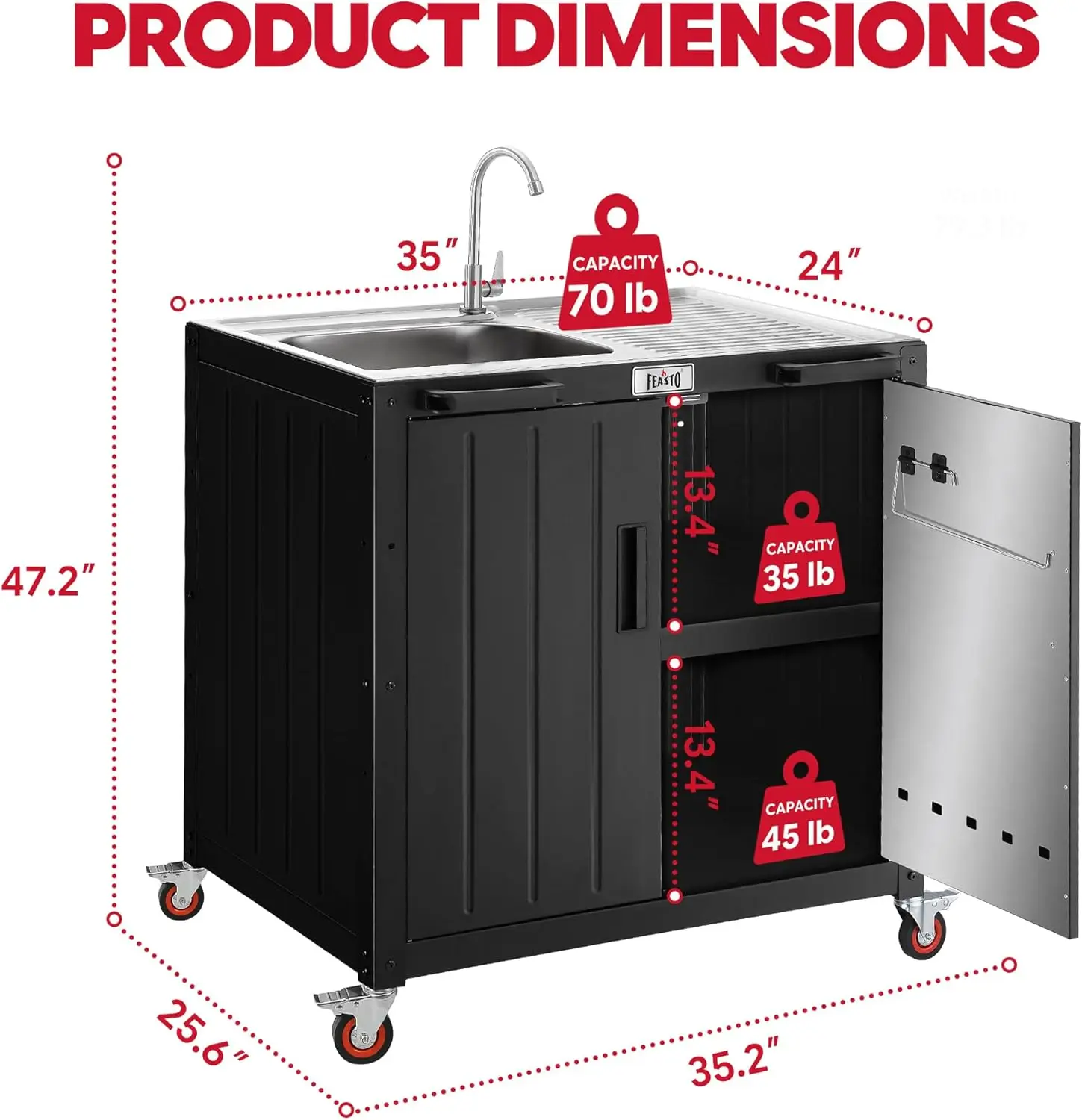 Outdoor Kitchen Island with St - Meal Prep Chef のレビューと価格