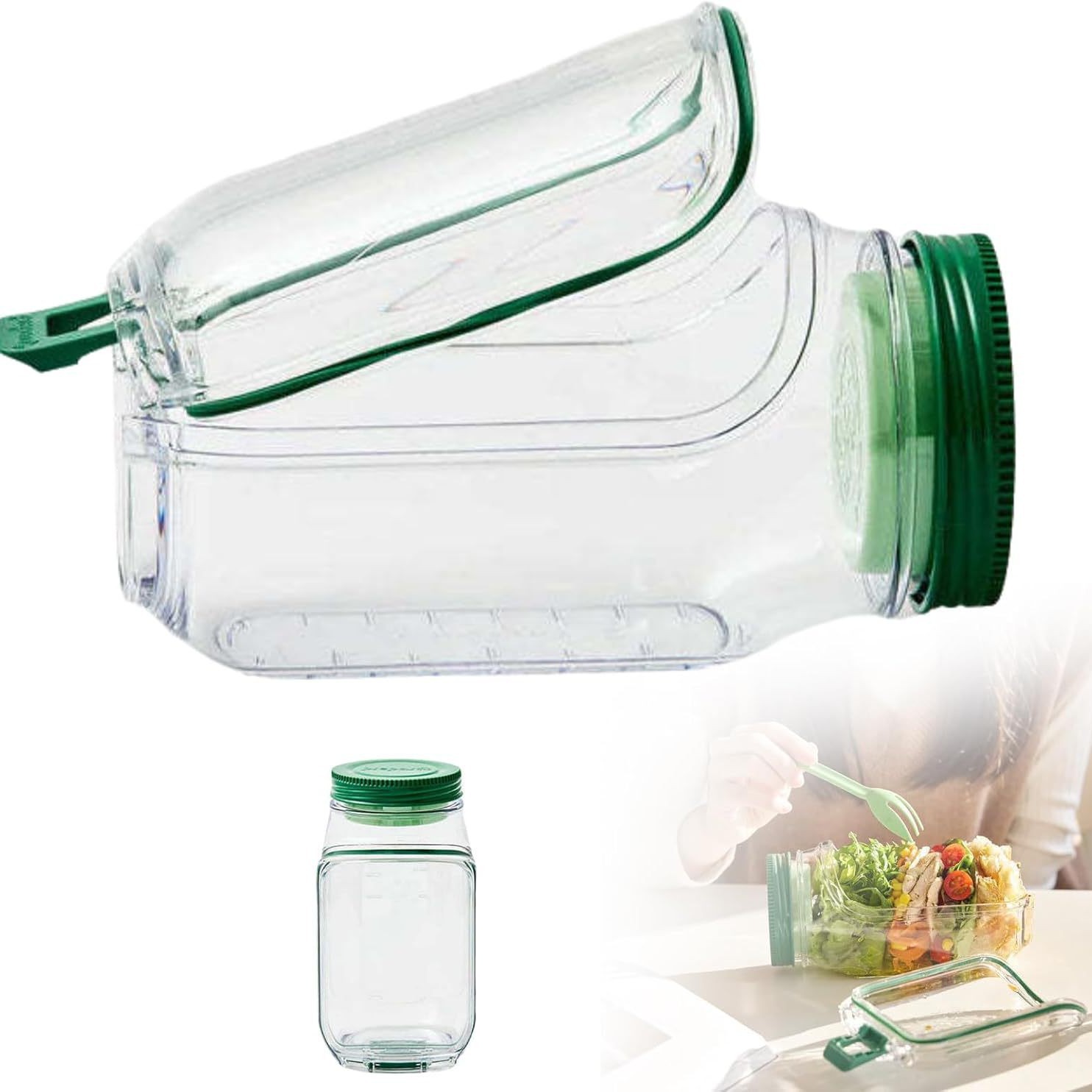 Salad Pod Salad Jars with Lids - Meal Prep Jar Salad のレビューと価格