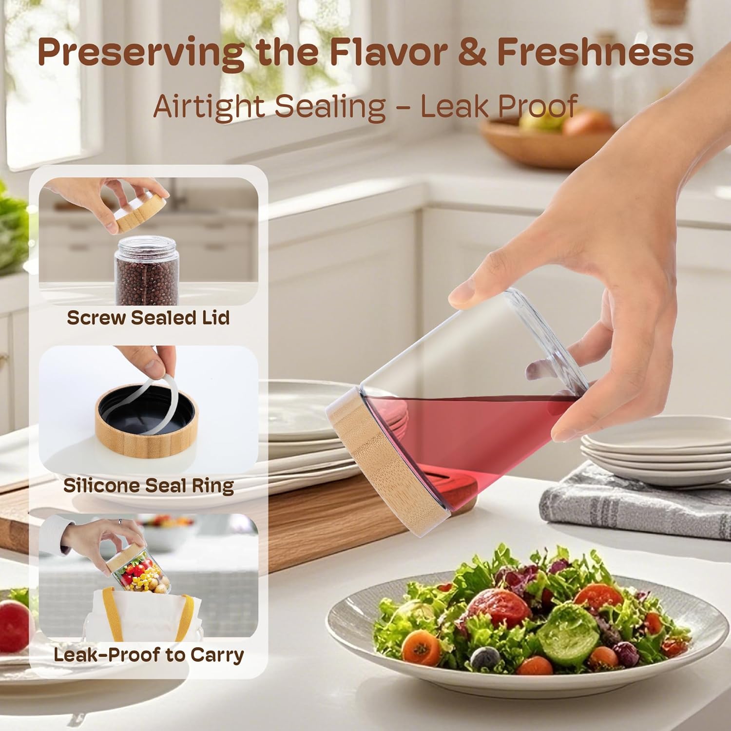 4 Pack 10oz Overnight Oats Con - Meal Prep Jar Salad のレビューと価格