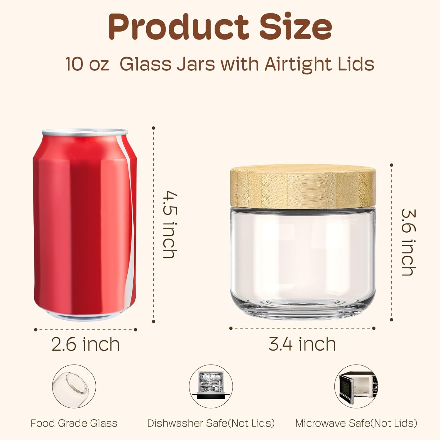 4 Pack 10oz Overnight Oats Con - Meal Prep Jar Salad のレビューと価格