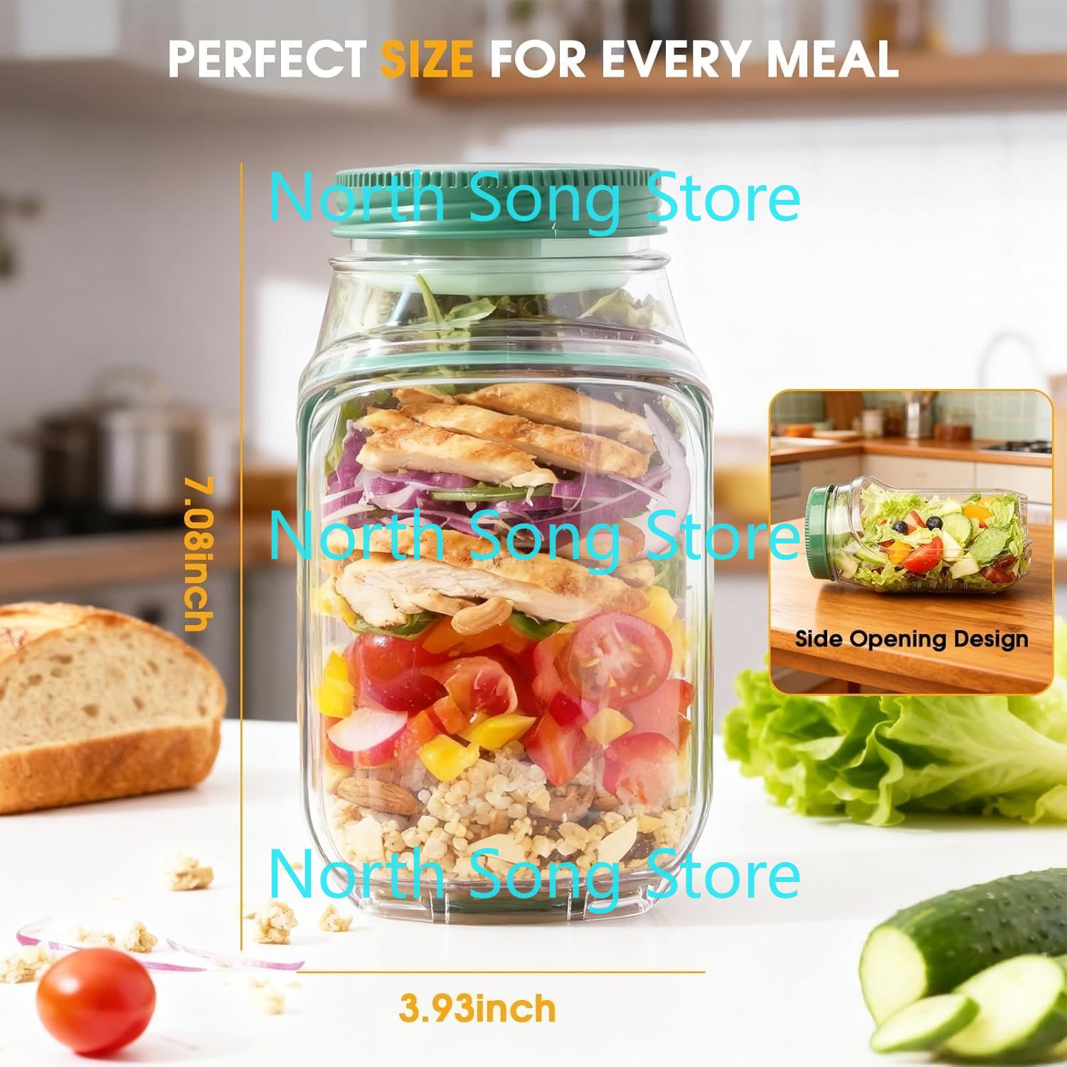 2026 NewSide-Opening Salad Mas - Meal Prep Jar Salad のレビューと価格