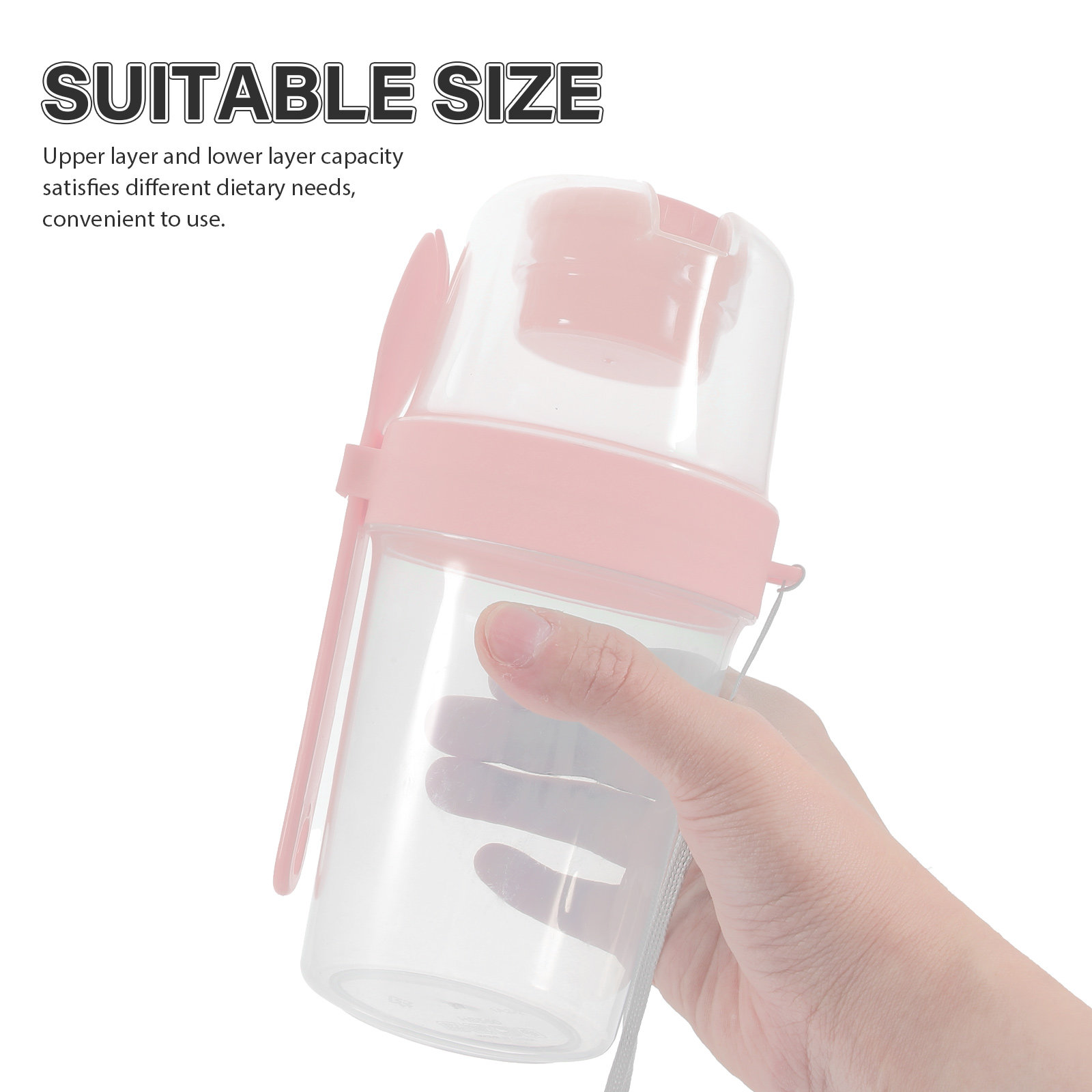 1Set Double-Layer Portable Sal - Meal Prep Jar Salad のレビューと価格