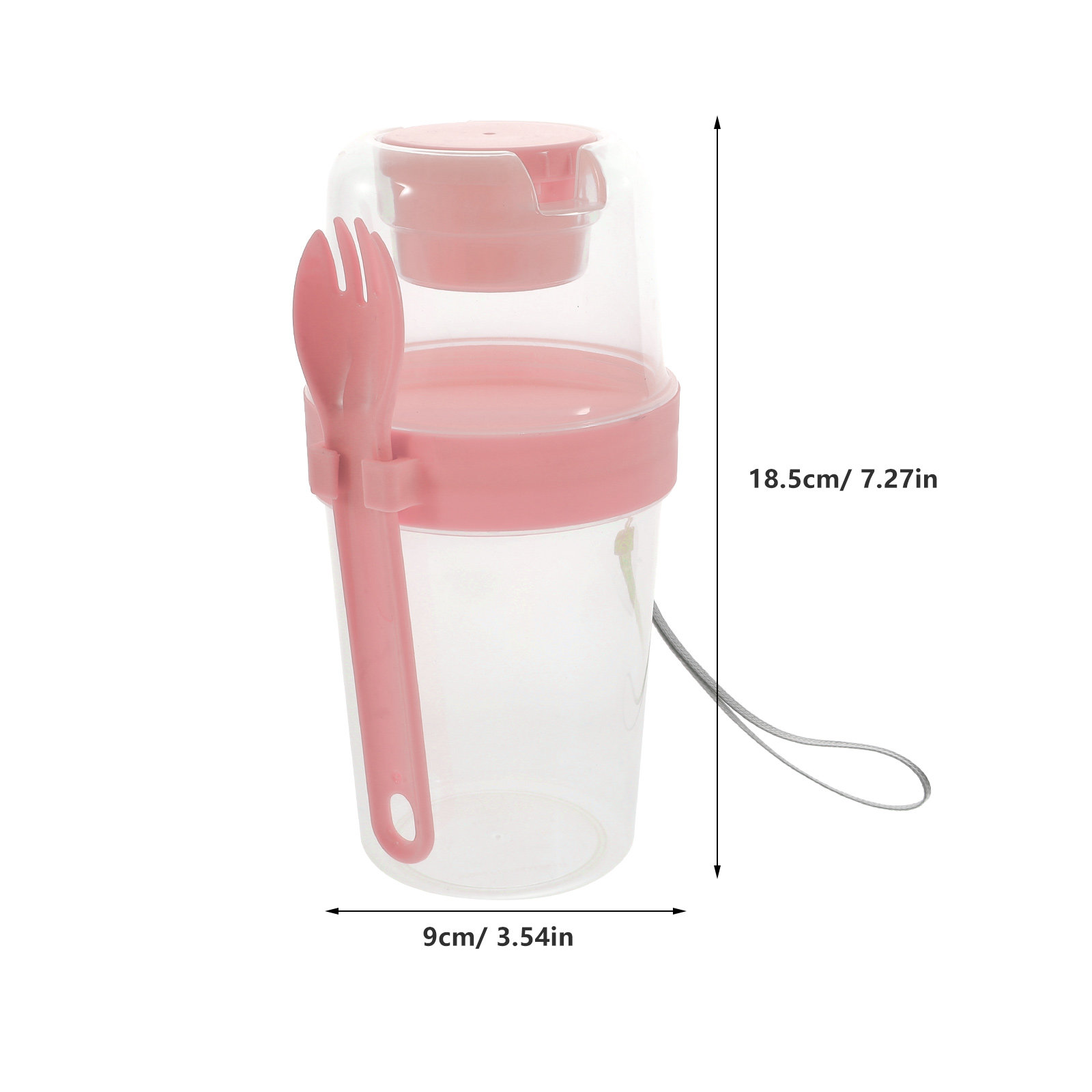 1Set Double-Layer Portable Sal - Meal Prep Jar Salad のレビューと価格