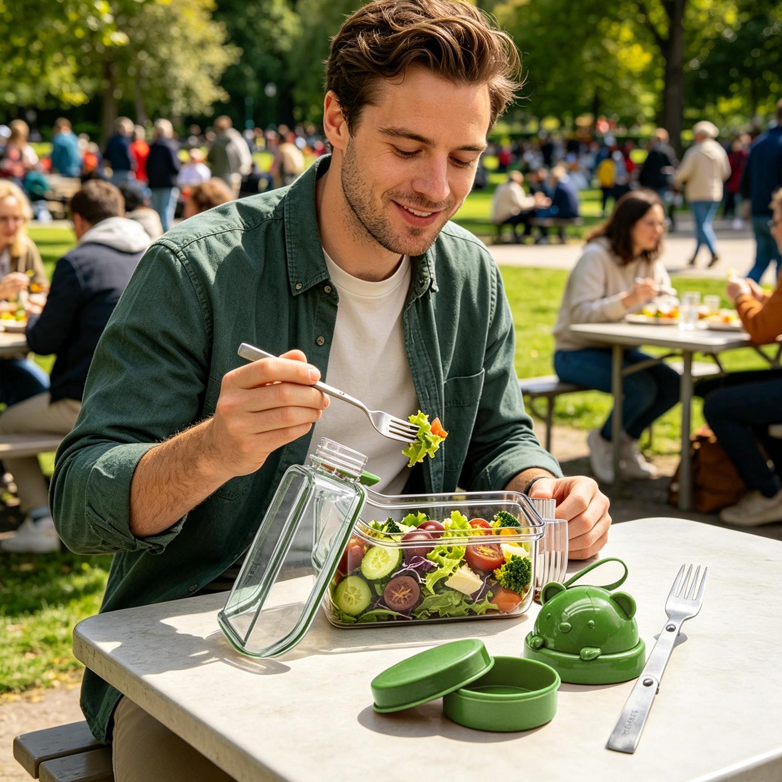 Salad Jar Clear Food Canisters - Meal Prep Restaurant のレビューと価格