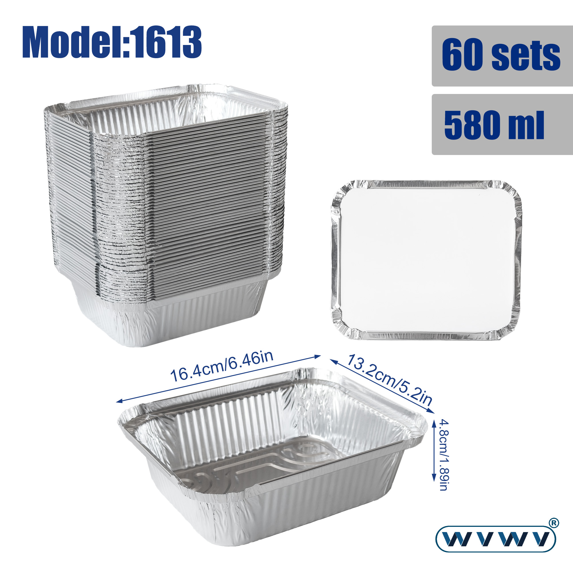 60Pcs 560ml Disposable Aluminu - Meal Prep Restaurant のレビューと価格