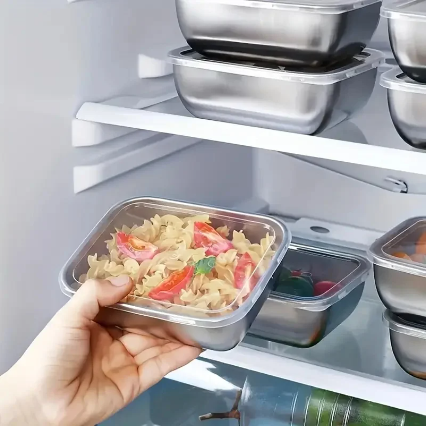 5pcs Stainless Steel Food Stor - Meal Prep Chef のレビューと価格