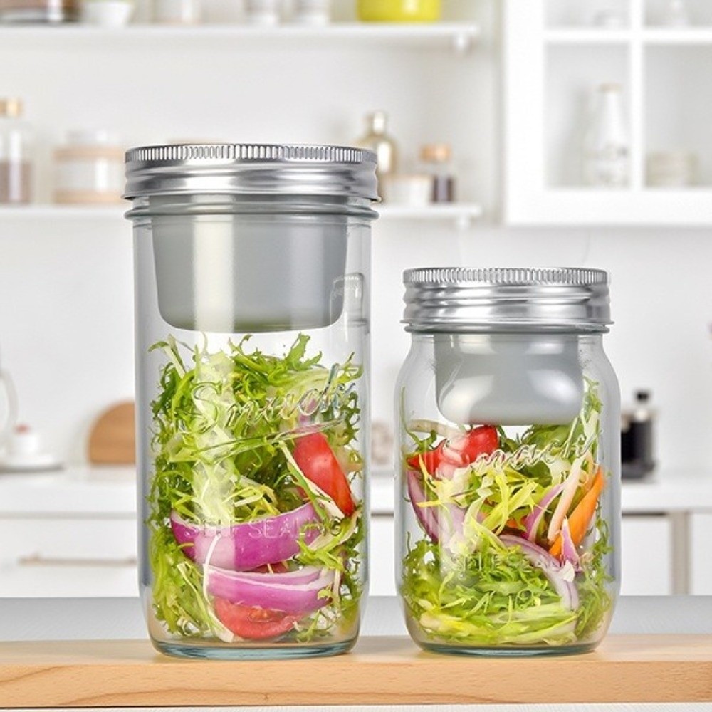 16/24 Oz Salad Glass Jars Wide - Meal Prep Jar Salad のレビューと価格