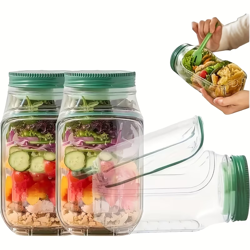 Salad Jar with Side Opening, M - Meal Prep Jar Salad のレビューと価格
