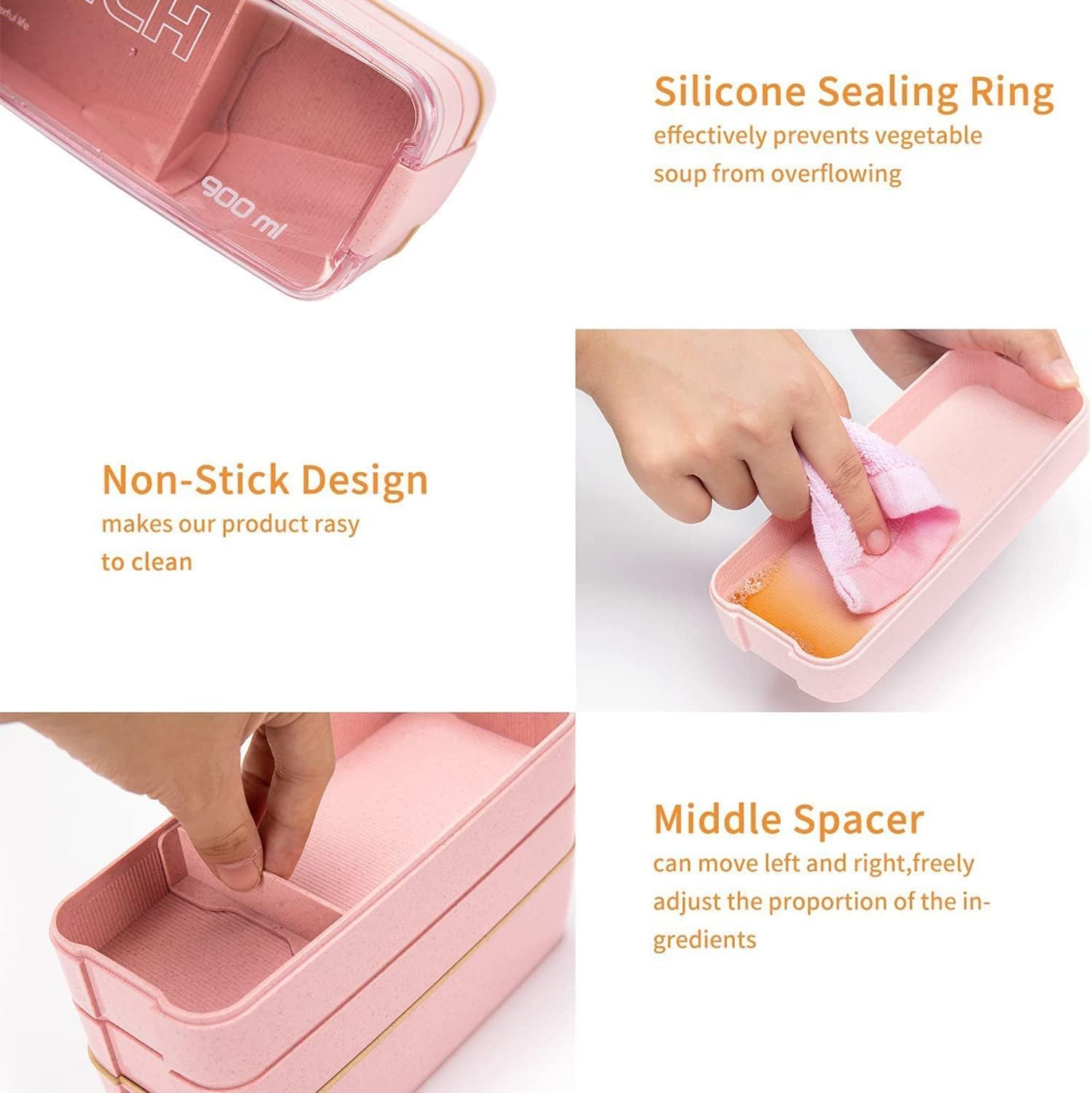 Rarapop 3 Pack Stackable Bento - Meal Prep Japanese のレビューと価格