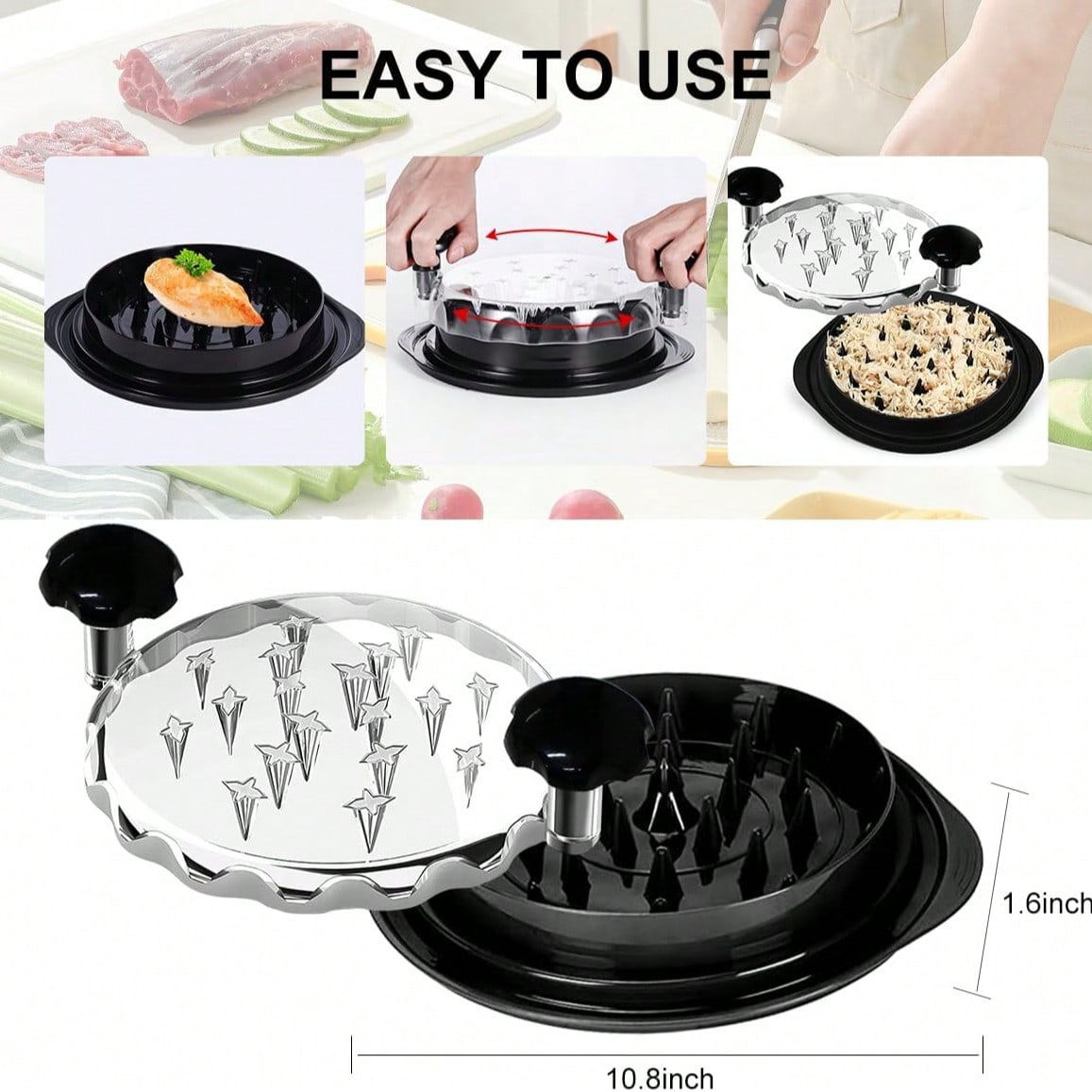 Chefy Ergonomic Manual Chicken - Meal Prep Chef のレビューと価格