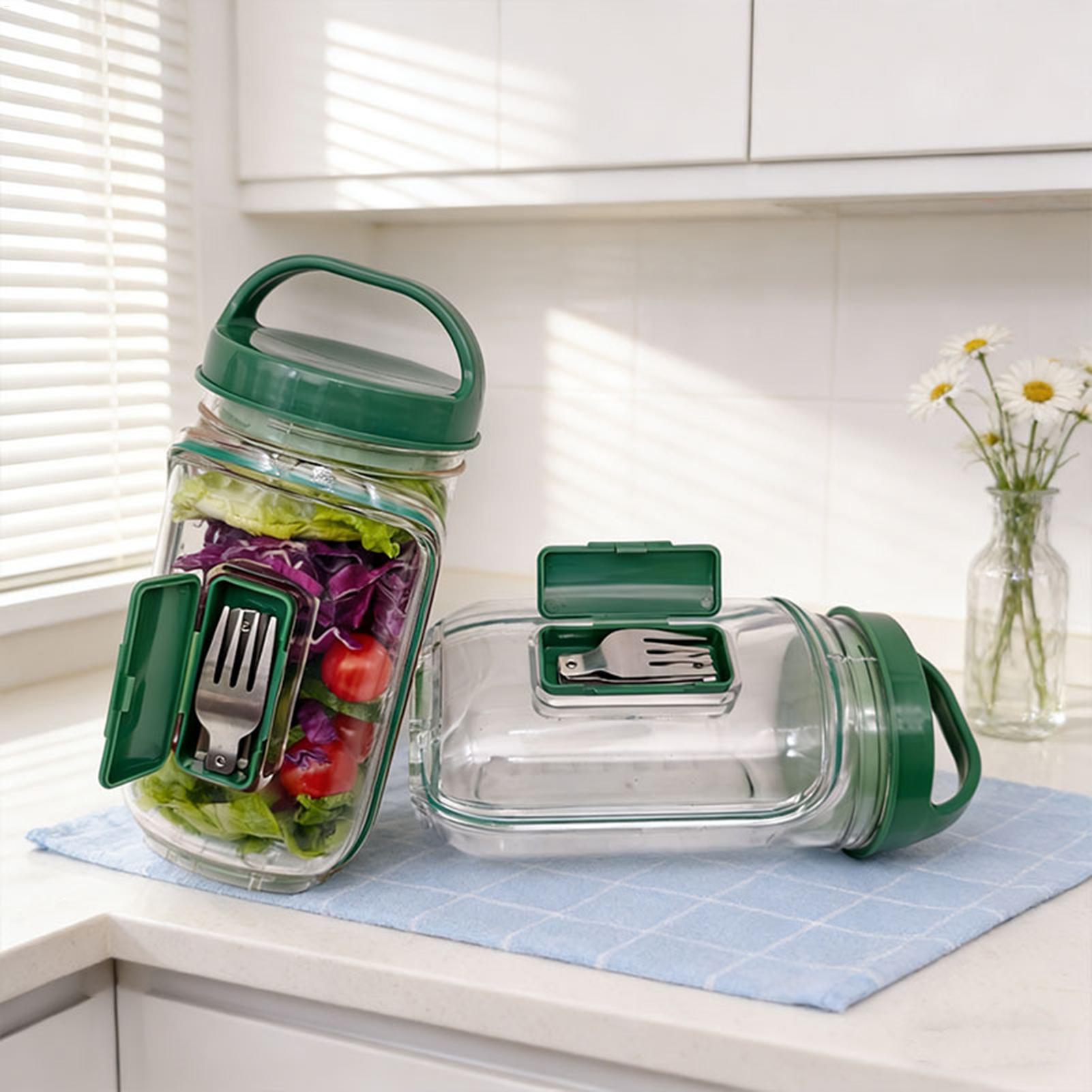 1000ml Leakproof Salad Contain - Meal Prep Jar Salad のレビューと価格