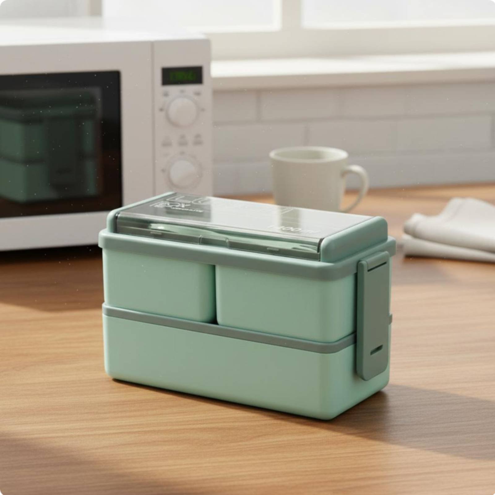Plastic Bento Lunch Box Microw - Meal Prep Japanese のレビューと価格