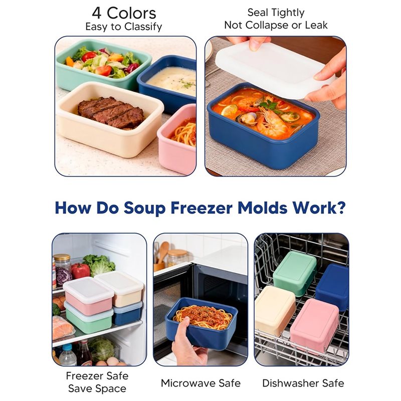 AB33-4-Pack Silicone Freezer M - Meal Prep List のレビューと価格