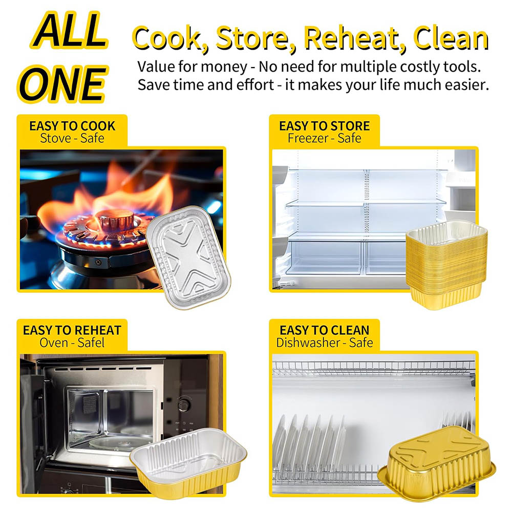 Small Aluminum Pans with Lids  - Meal Prep List のレビューと価格