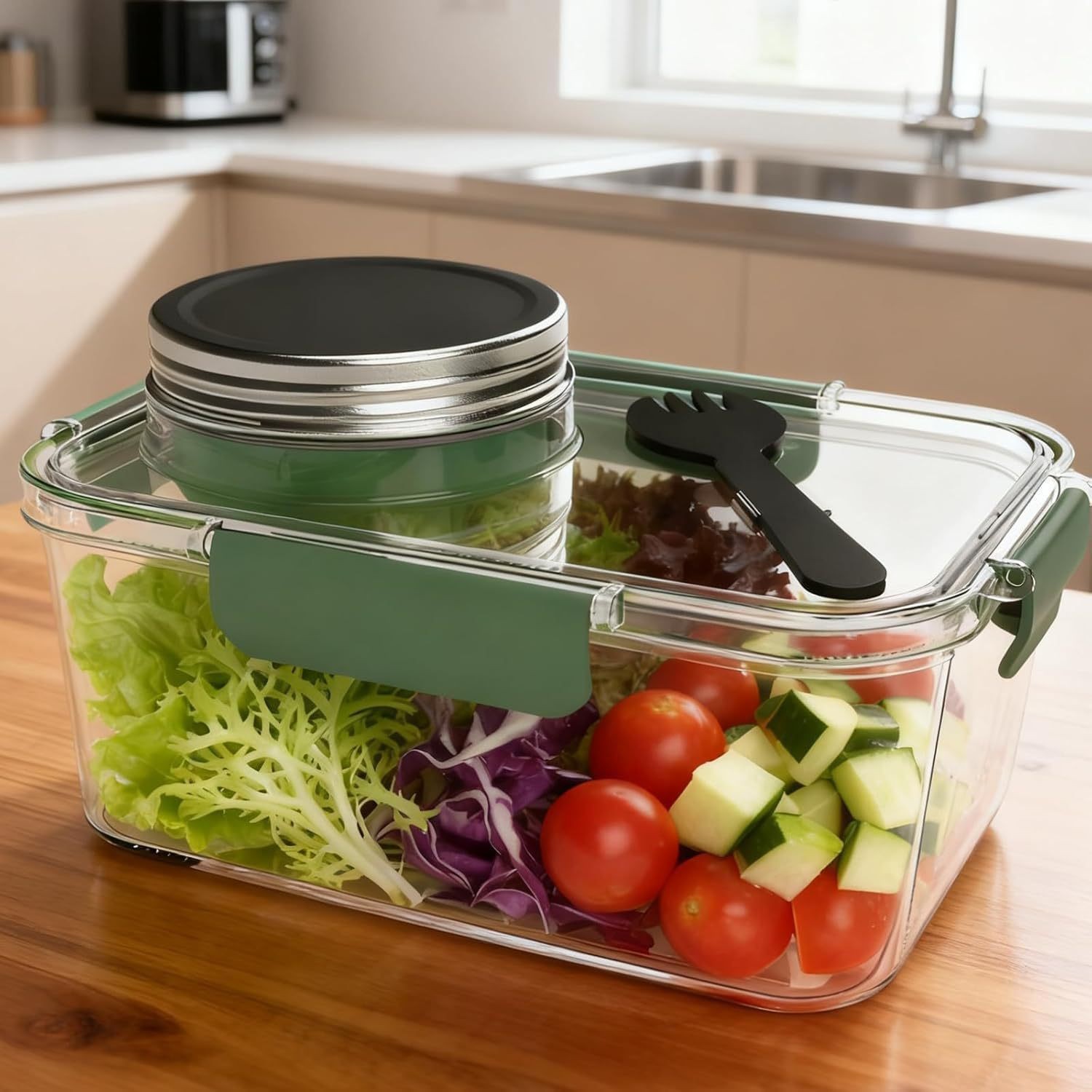 Solar Pod Jar Food Storage Con - Meal Prep Jar Salad のレビューと価格
