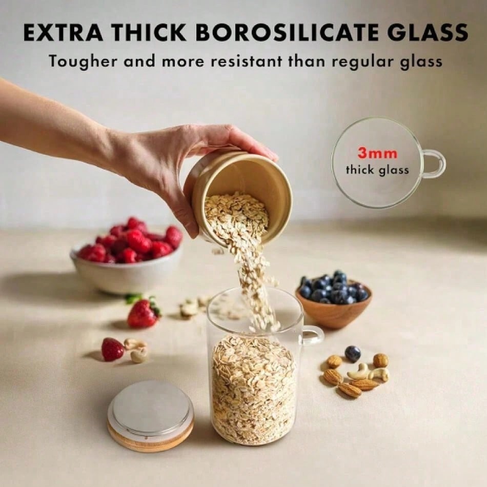 4 Pack Overnight Oats Containe - Meal Prep Jar Salad のレビューと価格