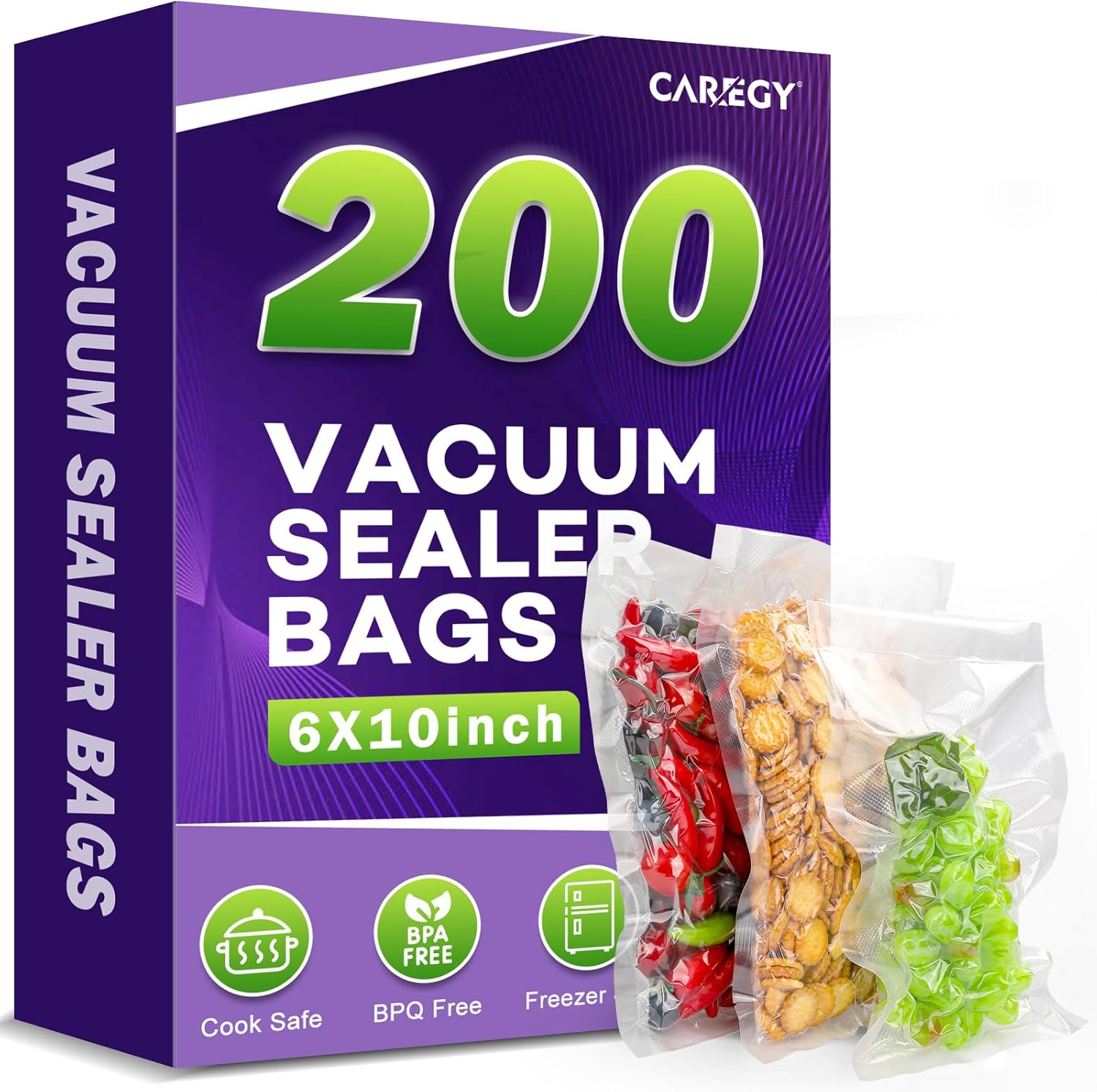 200 Vacuum Sealer Bags 6x10in  - Meal Prep List のレビューと価格