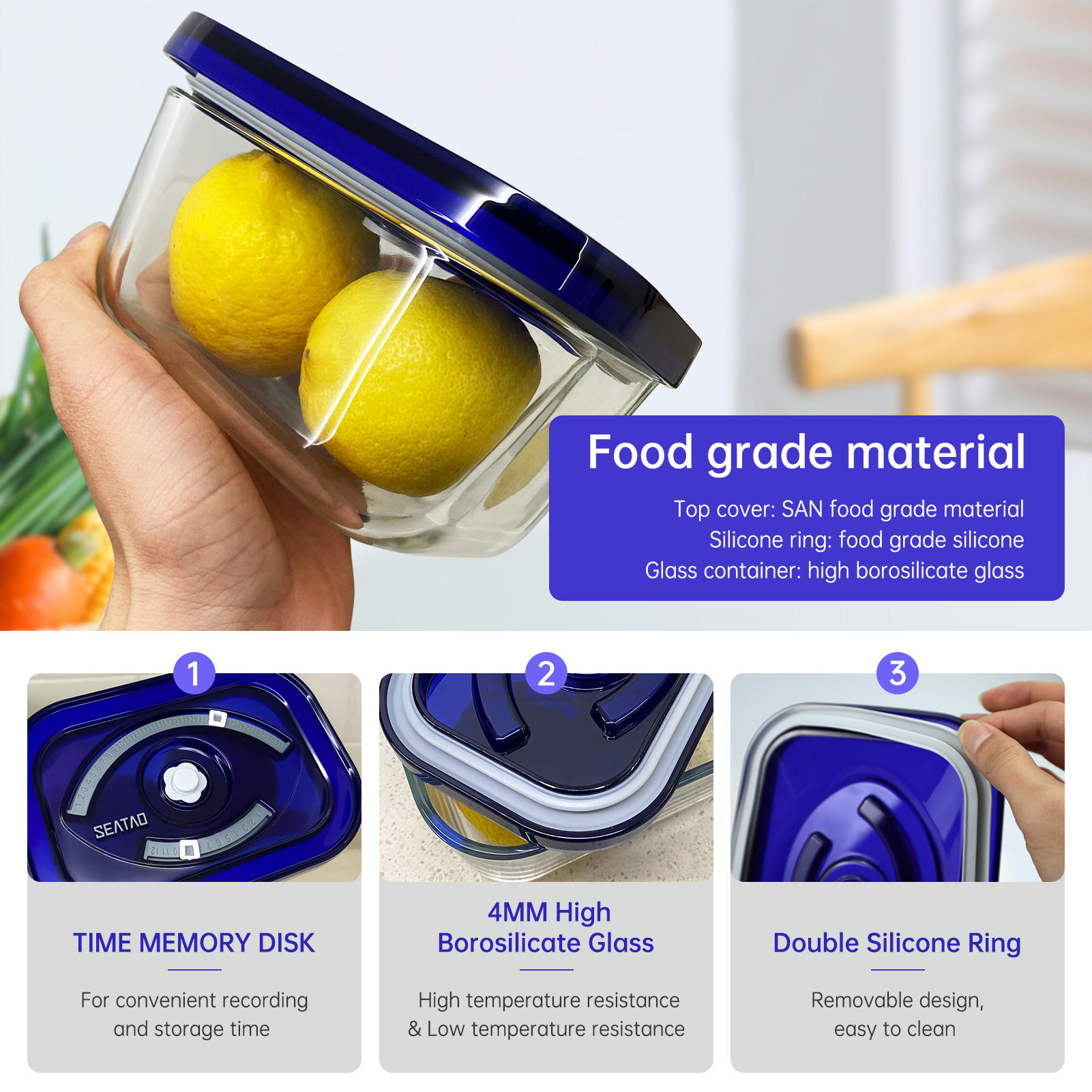 SEATAO Glass Food Storage Cont - Meal Prep List のレビューと価格