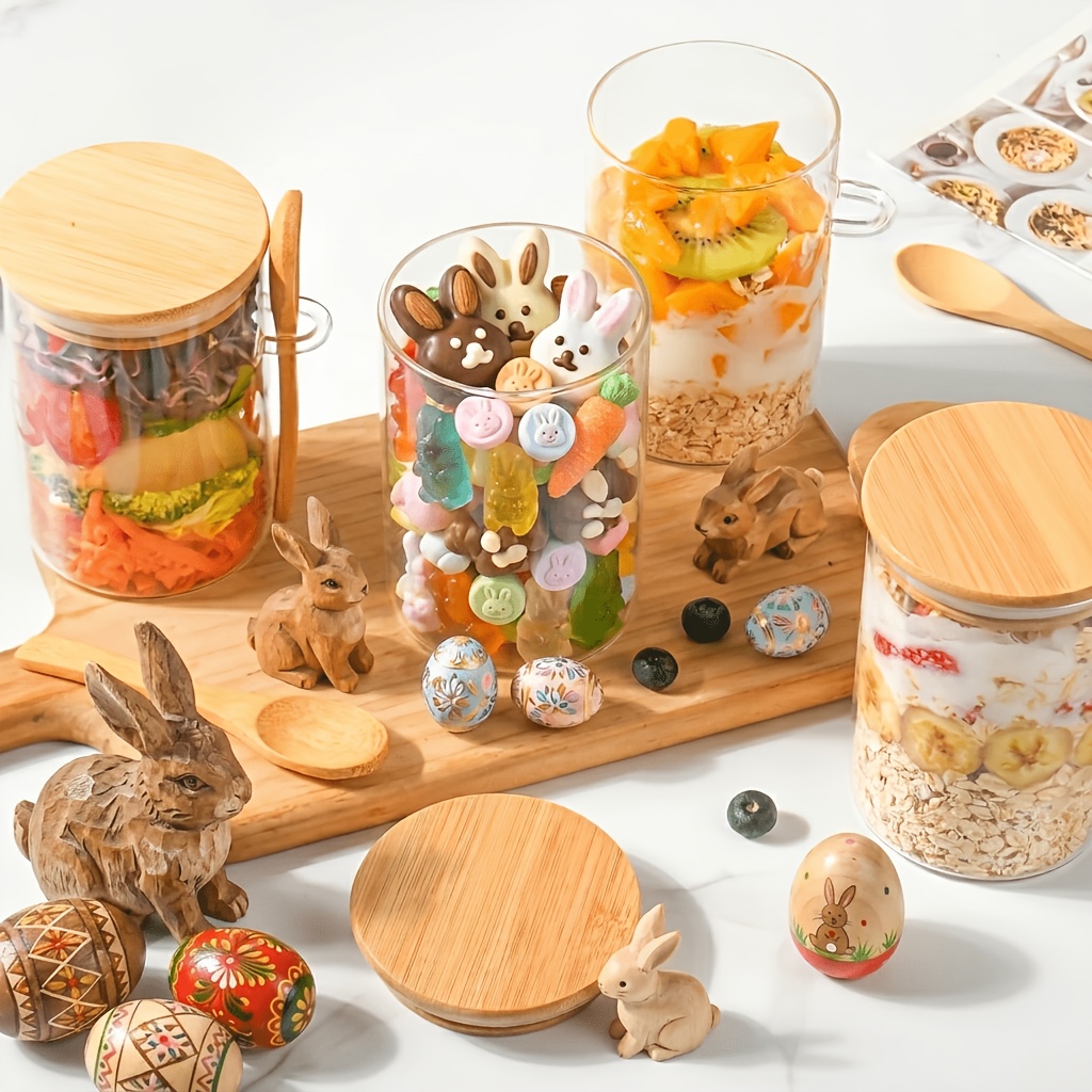 4/6pcs Dessert Bowl, Overnight - Meal Prep Jar Salad のレビューと価格