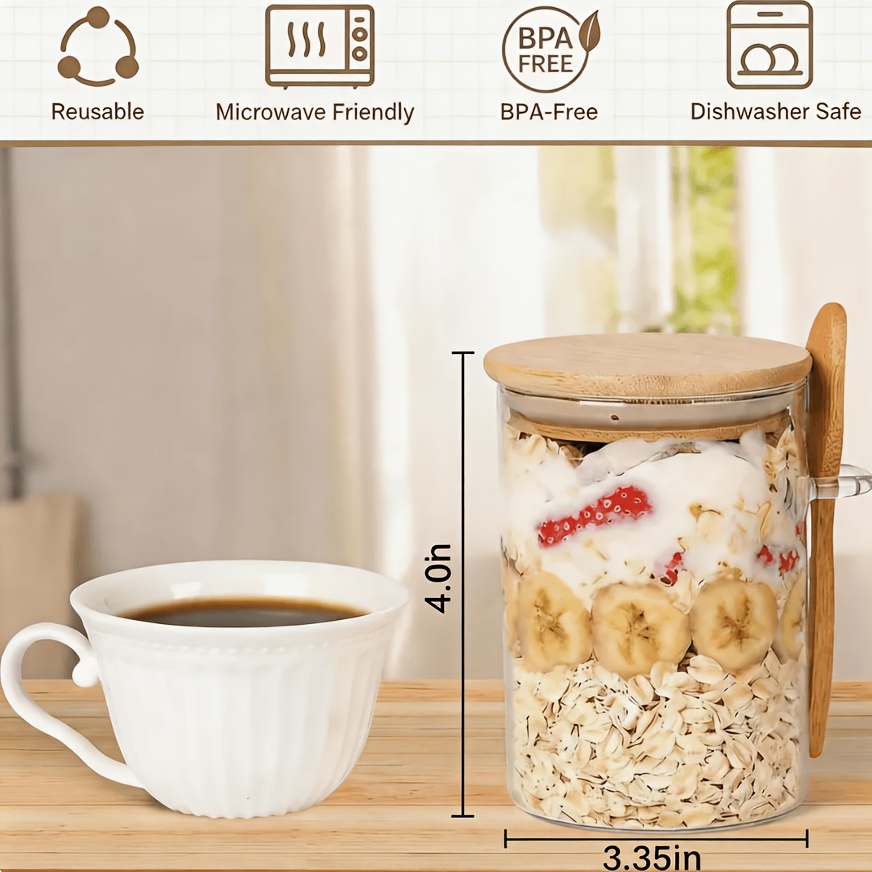4/6pcs Dessert Bowl, Overnight - Meal Prep Jar Salad のレビューと価格