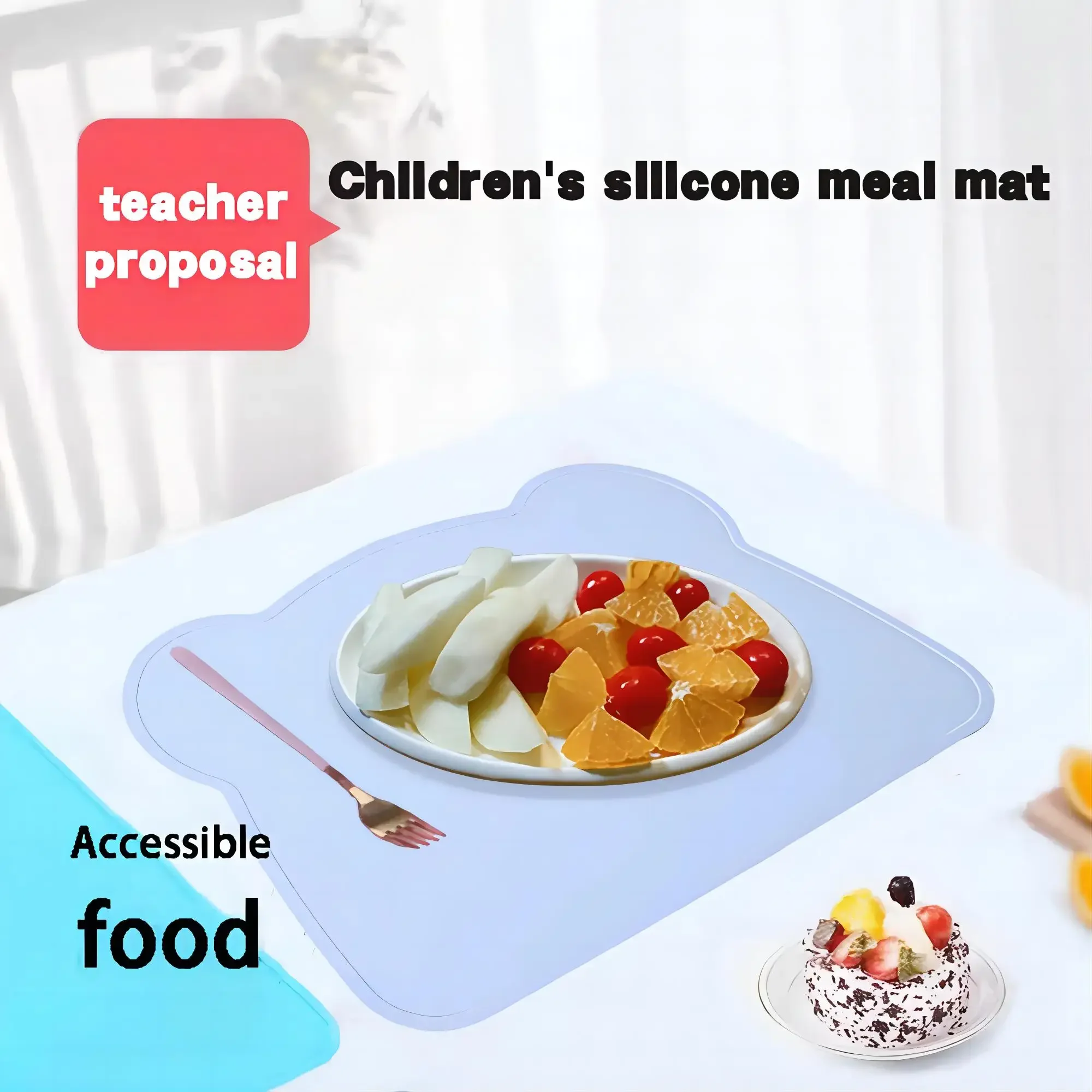 Children's Bear Placemat Silic - Food Prep Mat のレビューと価格